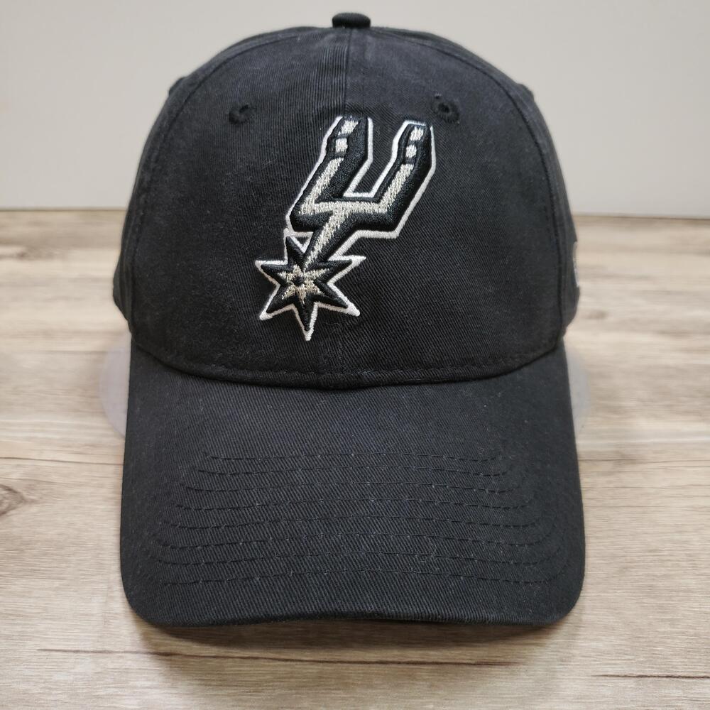 San Antonio Spurs Hat Cap Strap Back Mens One Size Black NBA Basketball New Era